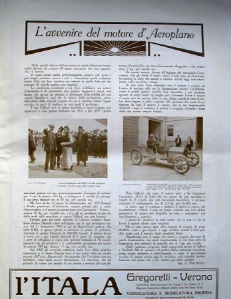 "Automobile e Velivolo - Rivista Sportiva" Motorracing-Program 1910 Circuit de Verona (8688)
